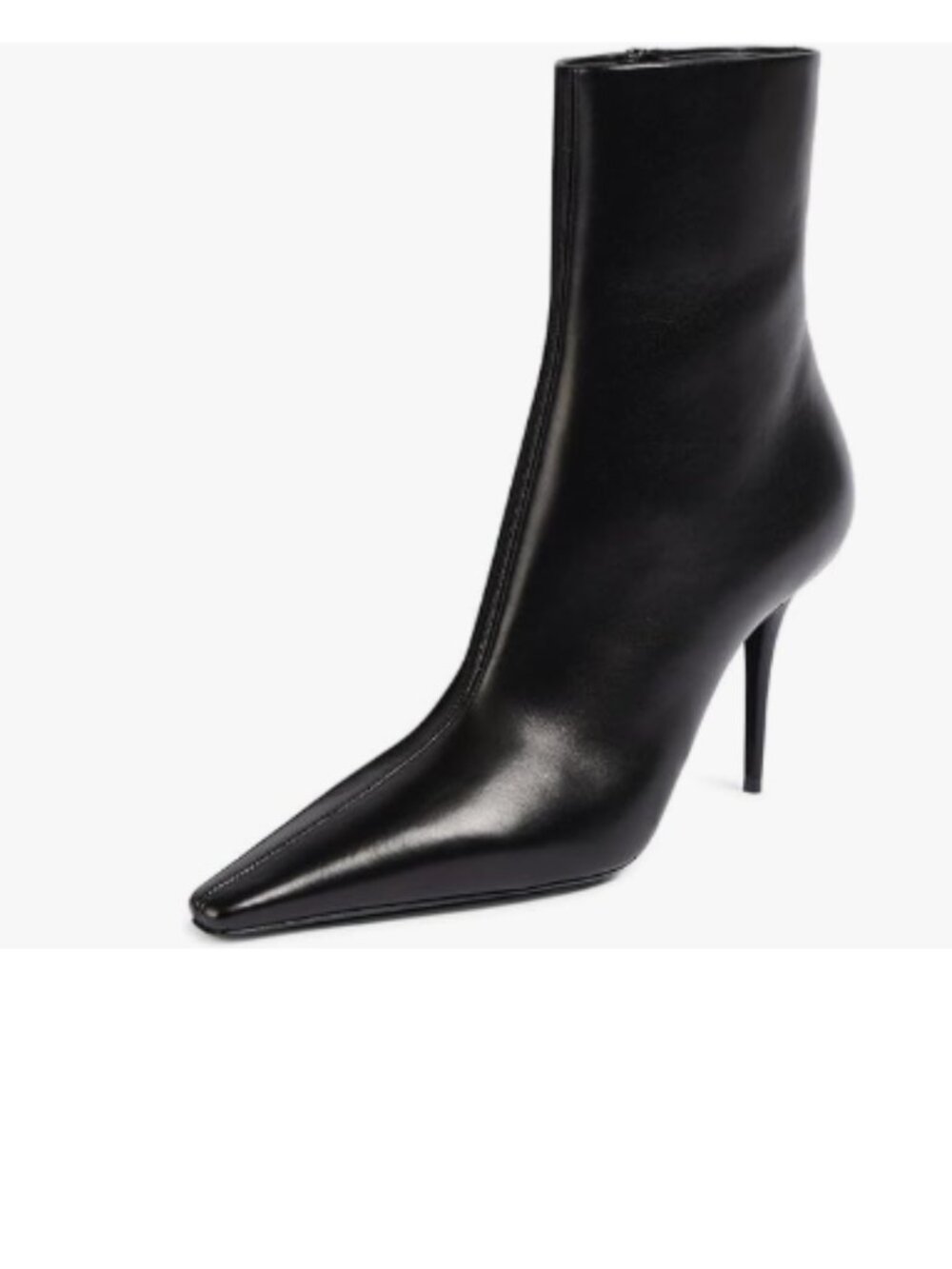 Maiyang Black Pointed Toe Ankle Boots Side Zipper Chic Stiletto High Heel Bootie